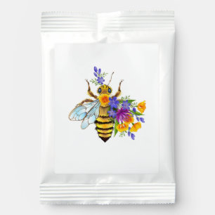 Flower bee with wild plants margarita drink mix