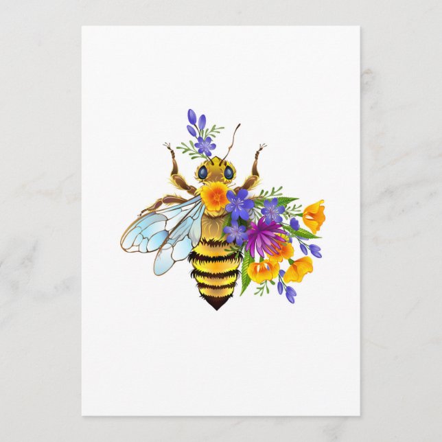 Flower bee with wild plants menu (Front)