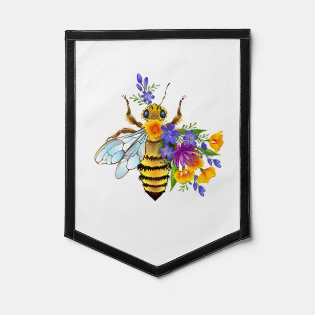 Flower bee with wild plants pennant (Front)