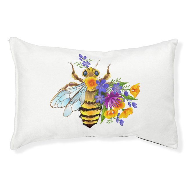 Flower bee with wild plants pet bed (Front)