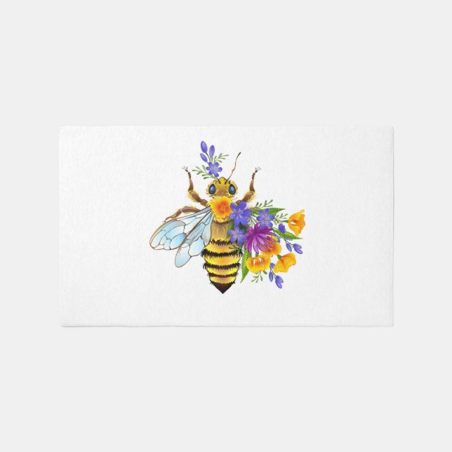 Flower bee with wild plants rug (Front)