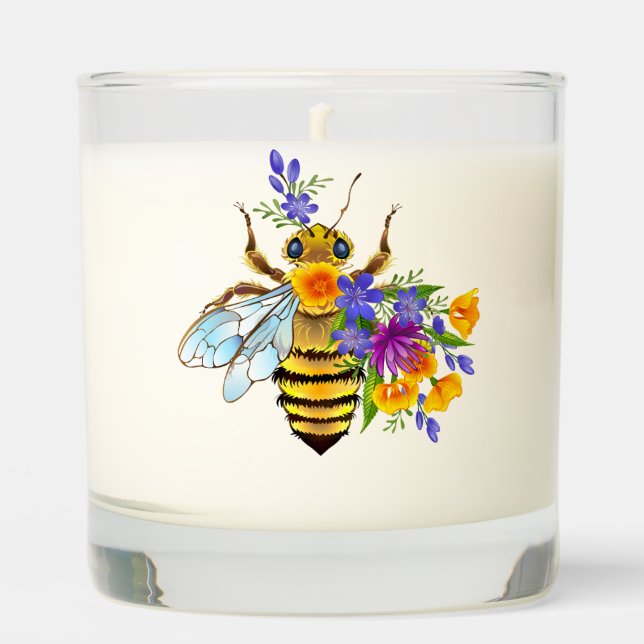 Flower bee with wild plants scented candle (Front)