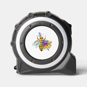 Flower bee with wild plants tape measure