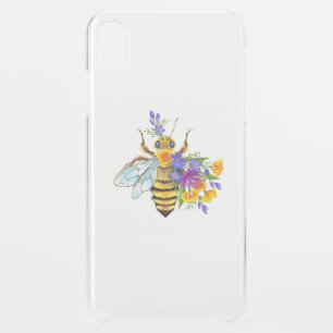 Flower bee with wild plants iPhone XS max case