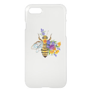 Flower bee with wild plants iPhone SE/8/7 case