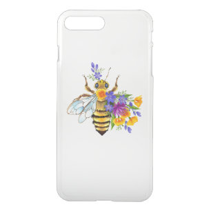 Flower bee with wild plants iPhone 8 plus/7 plus case