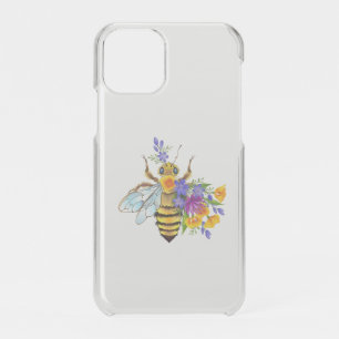 Flower bee with wild plants iPhone 11 pro case