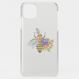 Flower bee with wild plants iPhone 11 pro max case