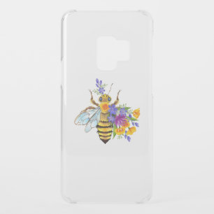 Flower bee with wild plants uncommon samsung galaxy s9 case