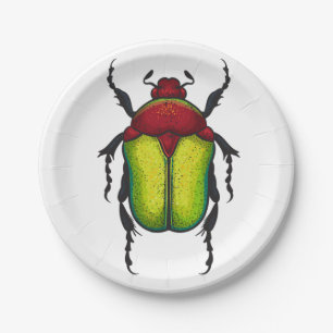 Flower beetle paper plates
