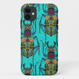 flower beetle turquoise iPhone 11 case