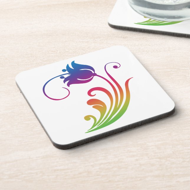 Flower Beverage Coaster (Left Side)