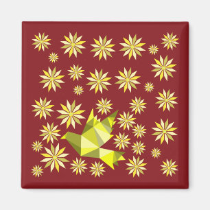 FLOWER BIRD CREATIVE ART GIFT MAGNET