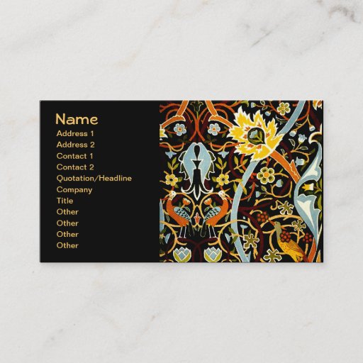 Customizable Flower Bird Vintage Floral Fine Art Business Card Template