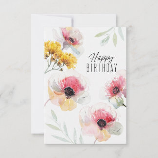 Flower Birthday Card | Modern Floral Greeting