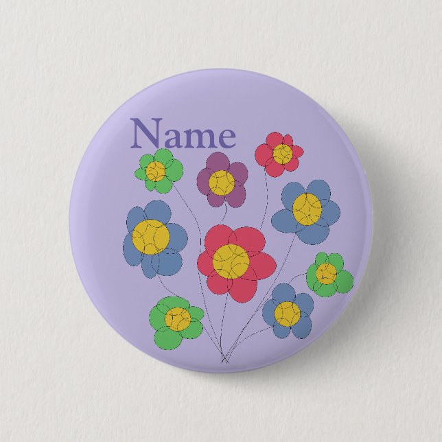 flower blast - badge/button button (Front)