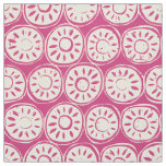 flower block ivory pink fabric