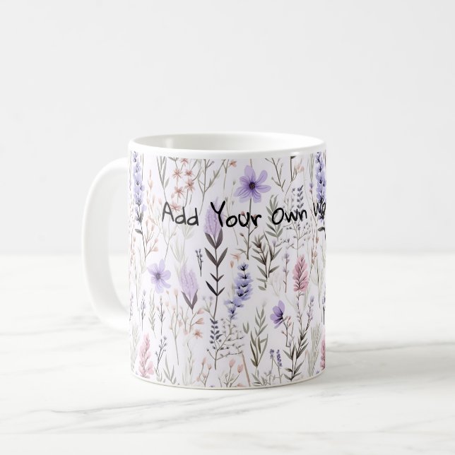 Flower bloom watercolor gifts coffee lover mug (Front Left)
