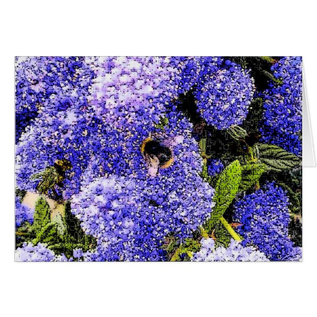 Flower Blossom Bee Cards (Front Horizontal)