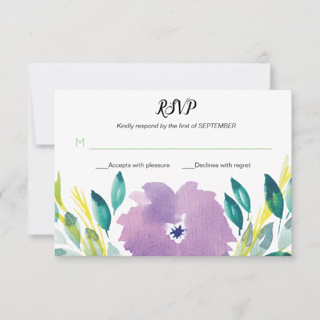 Flower Blossom RSVP Card (Front)