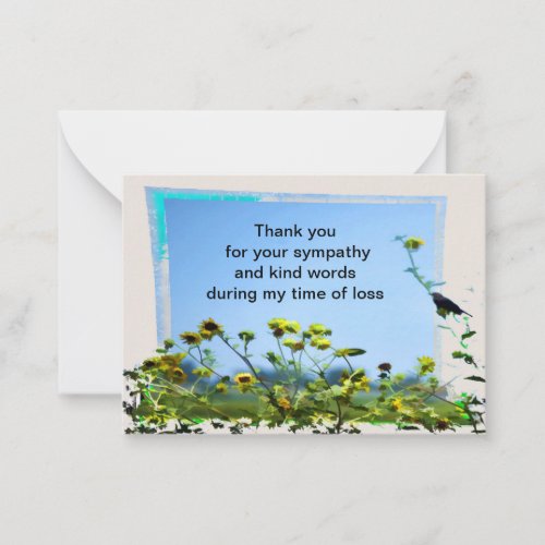 Flower Blossom Thank You Card
