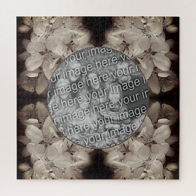 Flower Blossoms Abstract Add Your Photo Jigsaw Puzzle (Vertical)