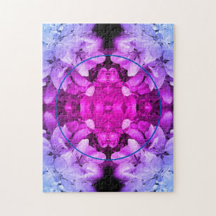 Flower Blossoms Abstract Tinted Add Your Photo Jigsaw Puzzle