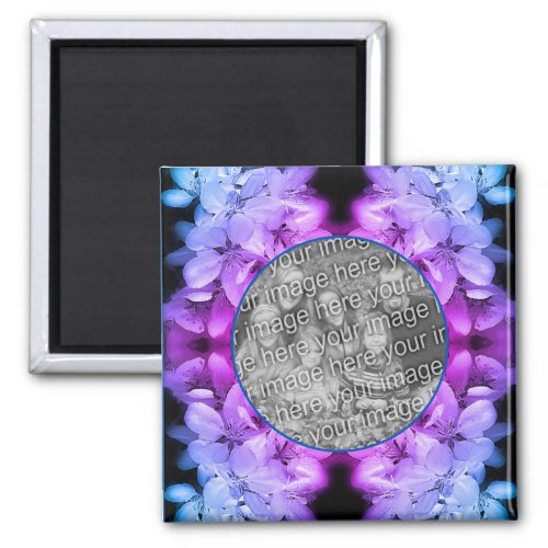 Flower Blossoms Abstract Tinted Add Your Photo Magnet