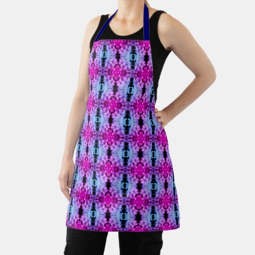 Flower Blossoms Black And White Abstract Tinted  Apron