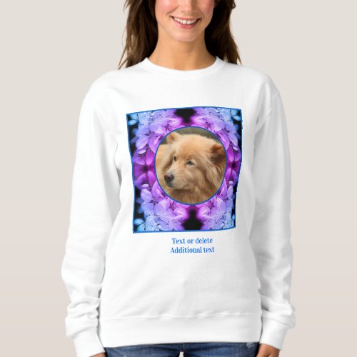 Flower Blossoms Frame Tinted Create Your Own Photo Sweatshirt