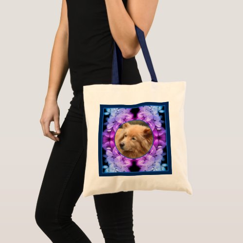 Flower Blossoms Frame Tinted Create Your Own Photo Tote Bag