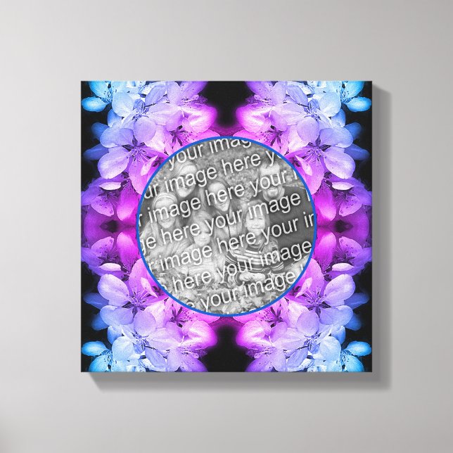 Flower Blossoms Tinted Create Your Own Photo Canvas Print (Front)