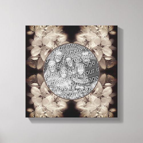 Flower Blossoms Vintage Create Your Own Photo Canvas Print