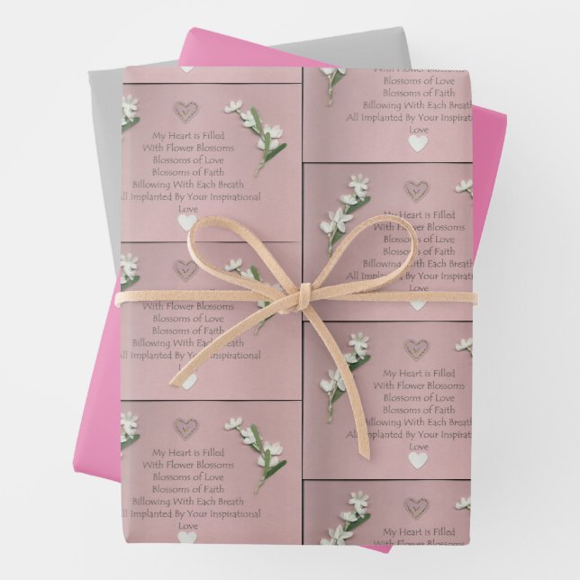 Flower Blossoms  Wrapping Paper Sheets (In situ)