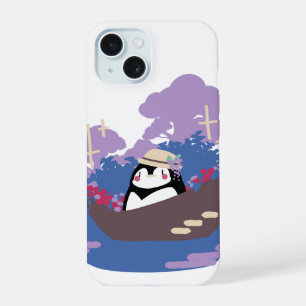 Flower Boat Penguin iPhone 15 Case