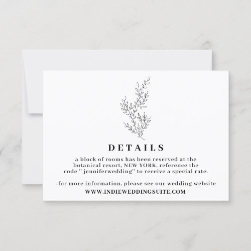 Flower Boho Clear wedding Details Autumn Invitation