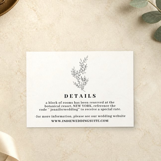Flower Boho Clear wedding Details Autumn Invitation