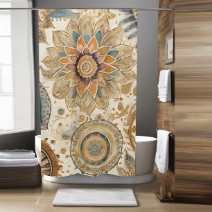 Flower Boho Shower Curtain