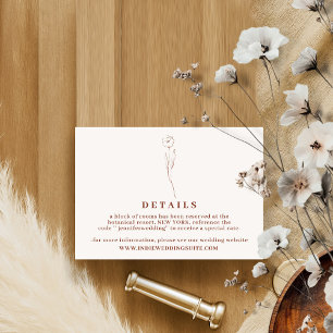 Flower Boho Terracotta Indie Details simple Invitation