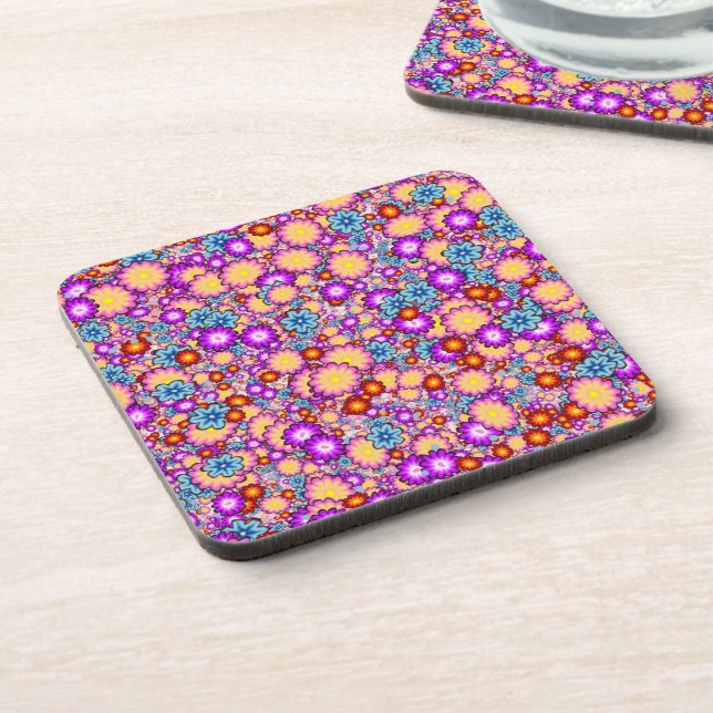 flower bomb1 beverage coaster (Left Side)