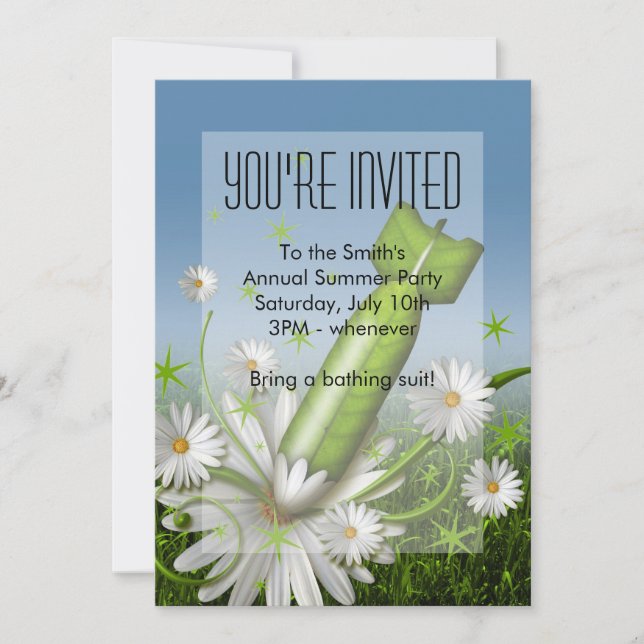 Flower Bomb Invitation (Front)