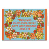 Flower Border~Accepted Word-Baptized~Scripture Cards (Front Horizontal)
