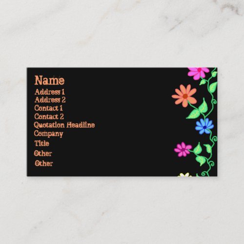 Flower Border Business Card