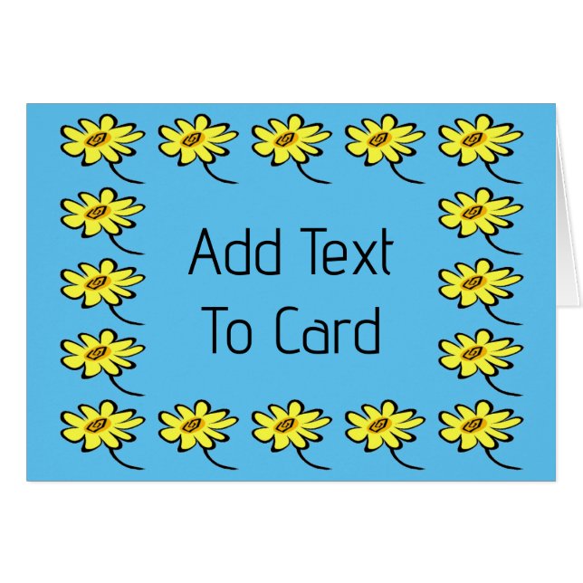 Flower border cards (Front Horizontal)