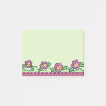 Flower Border Post-it Notes by Zazzlemm_Cards at Zazzle