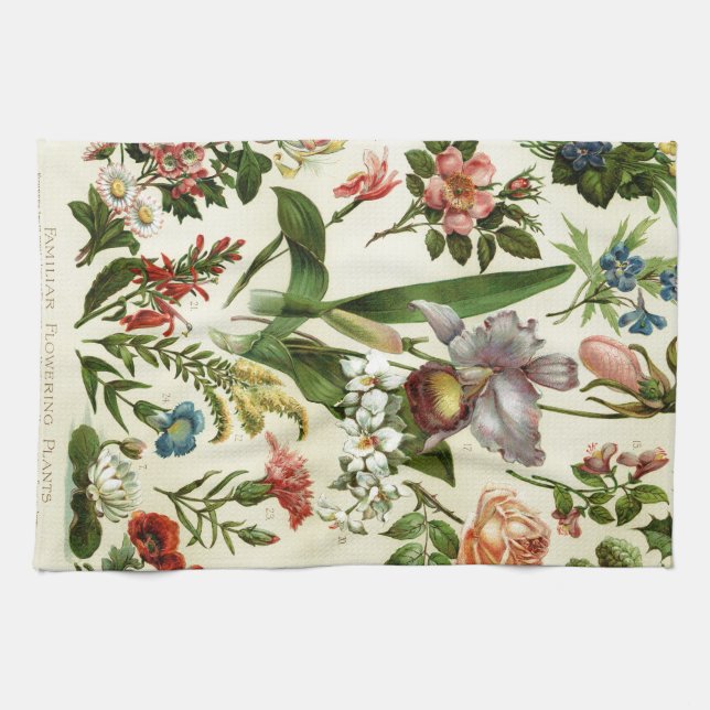 Flower Botanicals Kitchen Towel (Horizontal)