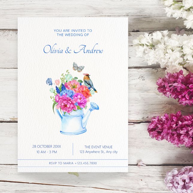 flower bouquet aesthetic wedding invitation (Creator Uploaded)