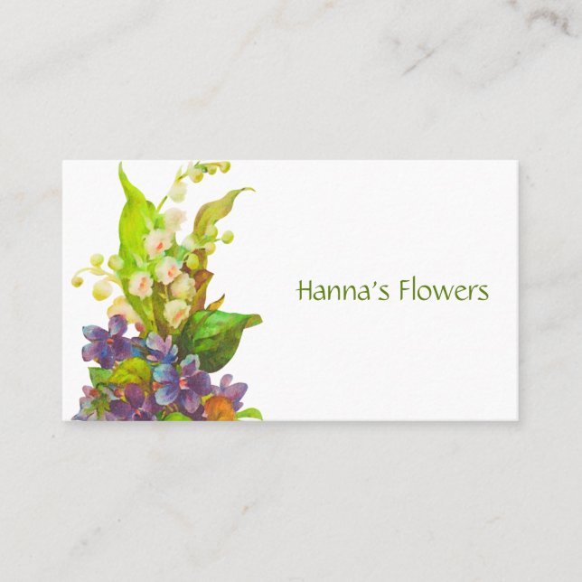 Flower Bouquet Business Card (Front)
