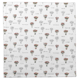 Flower Bouquet Cloth Napkin