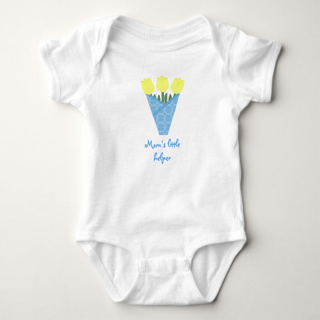 Flower Bouquet Collection Baby Bodysuit (Front)